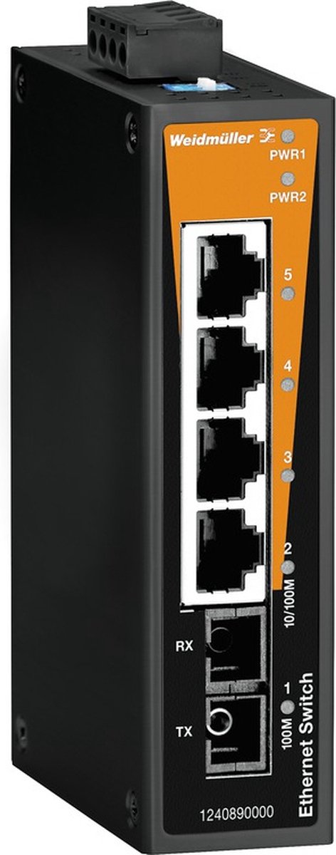 Weidmüller IE-SW-BL05-4TX-1SC Commutateur Ethernet industriel 10 / 100 MBit/s fonction PoE