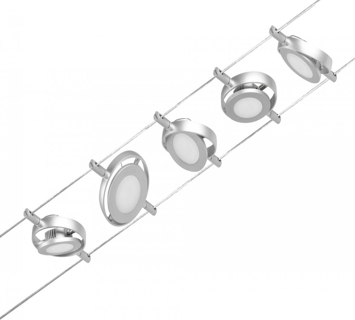 Paulmann RoundMac 94414 Système complet déclairage sur câble LED intégrée LED chrome (mat)