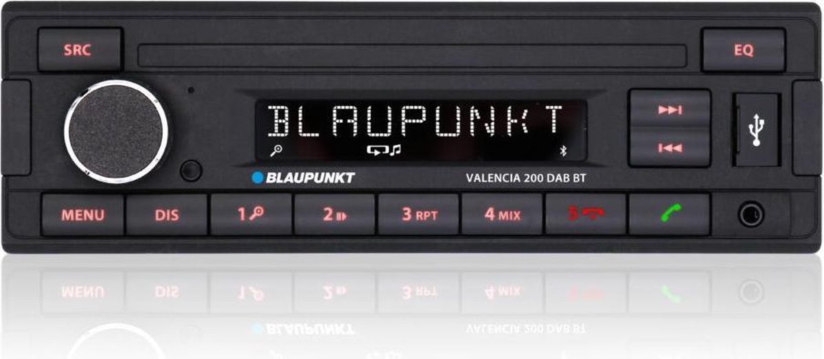 Autoradio Blaupunkt Valencia 200 DAB BT kit mains libres bluetooth, tuner DAB+
