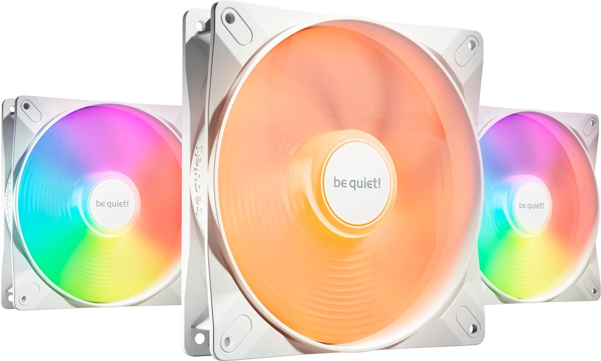 be quiet! LIGHT WINGS LX 140mm White (3-pack) - Kabinet køler - 140mm - Hvid - 23 dBA