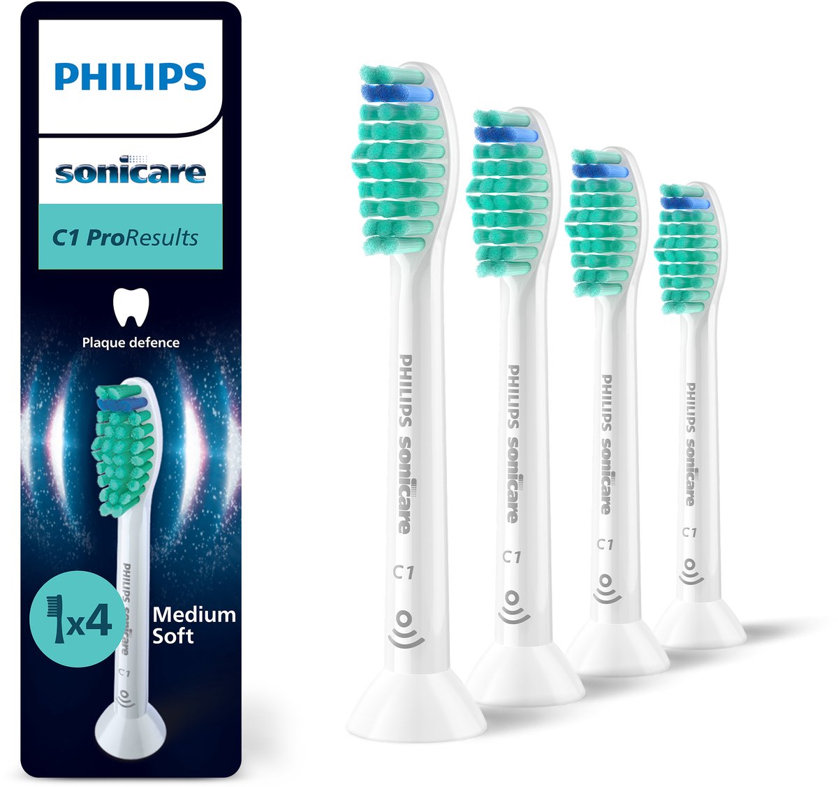 Philips Tandbørstehoveder Sonicare C1 ProResults HX6014 - replacement brushhead - white