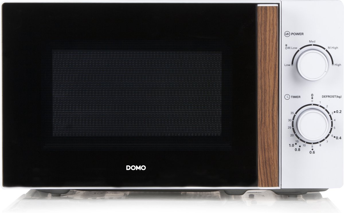 DOMO DO2720 Micro-ondes blanc, bois 700 W fonction minuteur