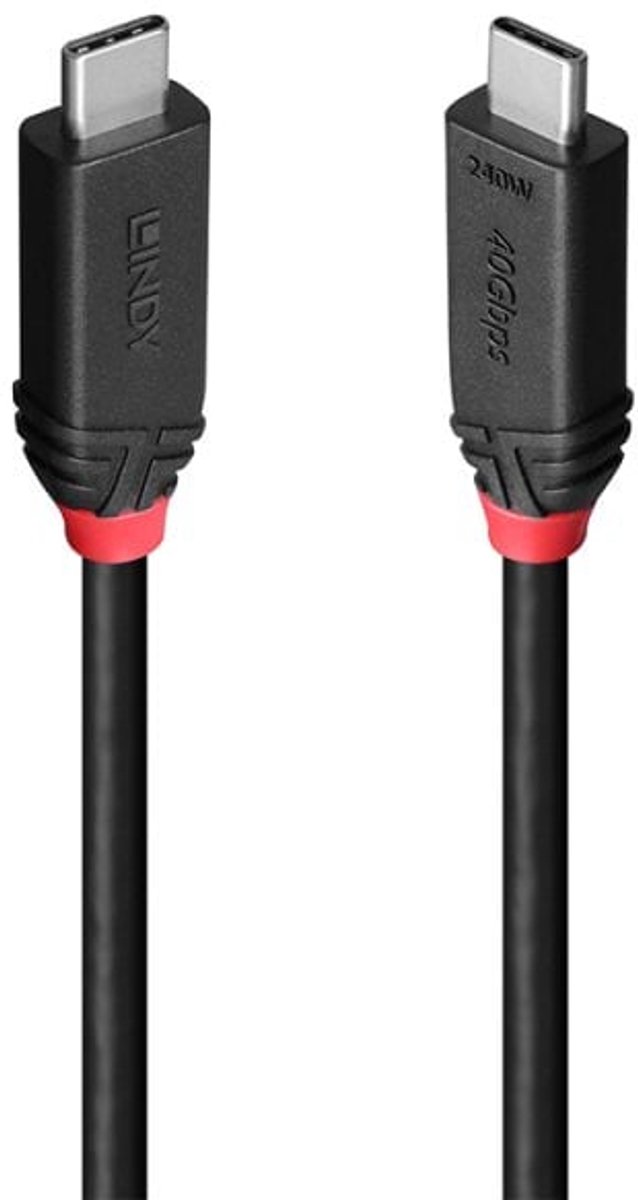 Lindy Black Line - USB-C cable - 24 pin USB-C to 24 pin USB-C - 2 m