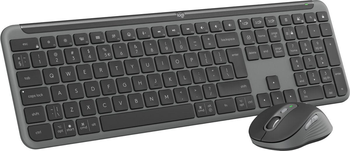 Logitech Signature Slim Combo MK950 - Tastatur & Mus sæt - Universal - Grå