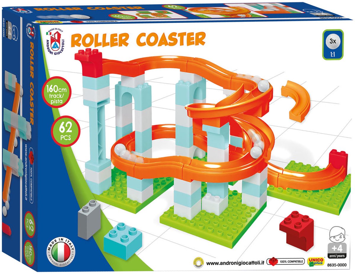 Androni Marble track Roller Coaster Set 62 pieces.