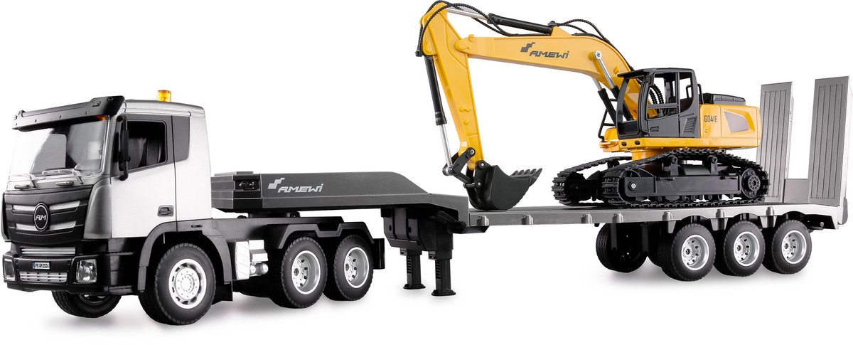 Amewi 1:24 Modèle fonctionnel RC Camion, Véhicule de chantier