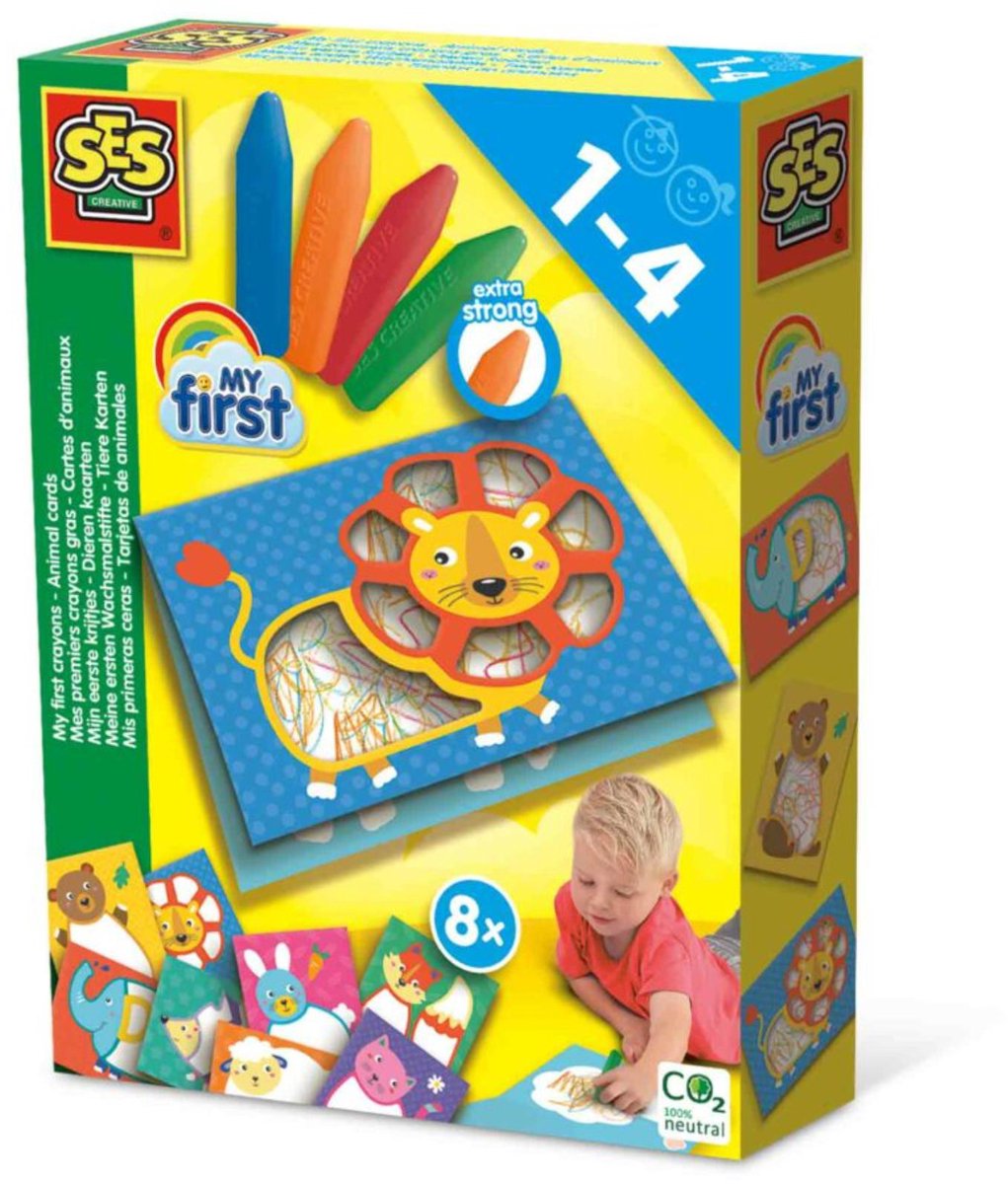 SES Creative My First Crayons - Animal cards