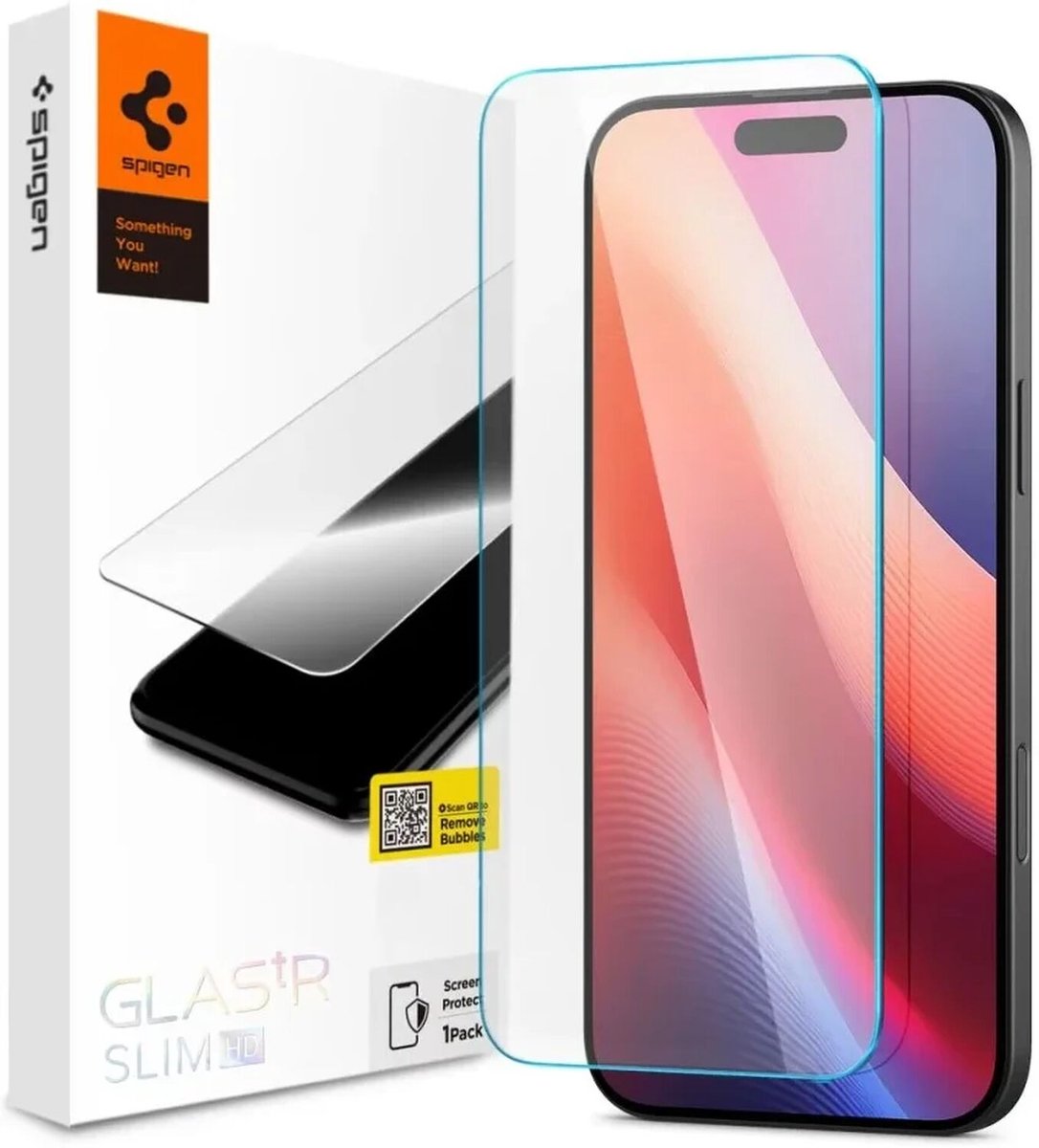 Spigen Glass tR Slim HD 1 Pack - Transparency - iPhone 16/15