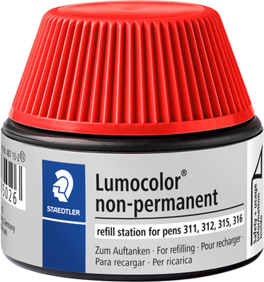 Staedtler REFILL, 4 STK, T/ LUMOCOLOR 311/312/315/316 rød