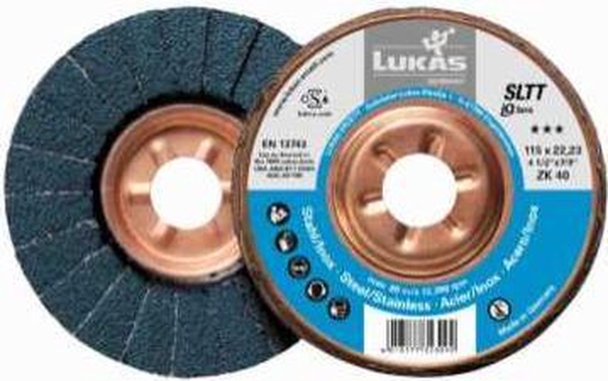 LUKAS-ERZETT A27201250400065A Disque à surfacer à lamelles Diamètre 125 mm Grain=40 10 pc(s)