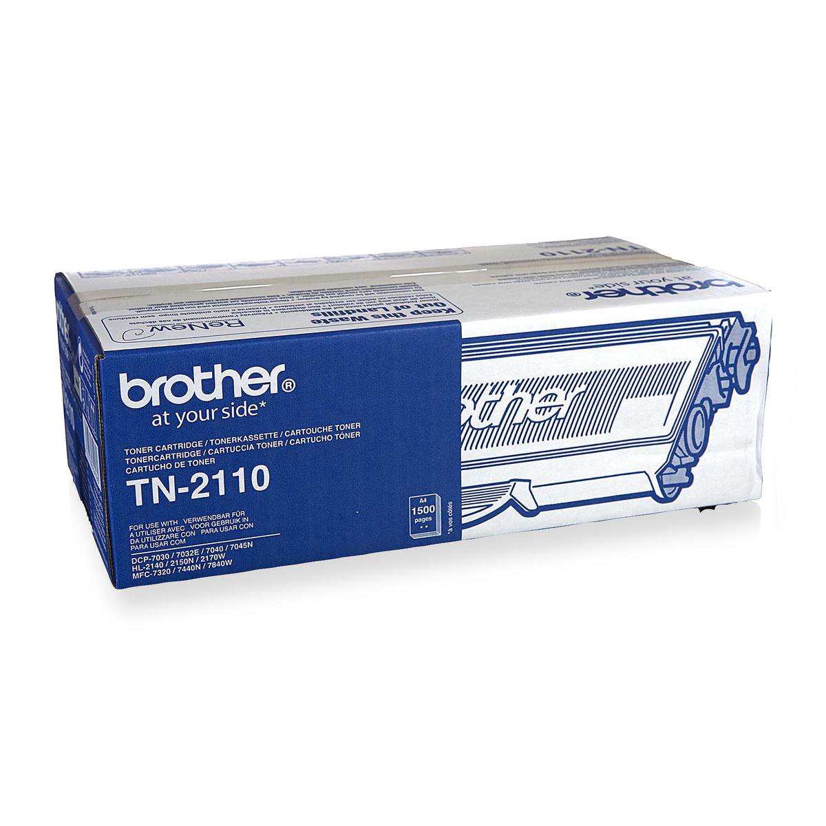 Cassette de toner dorigine Brother TN-2110 noir