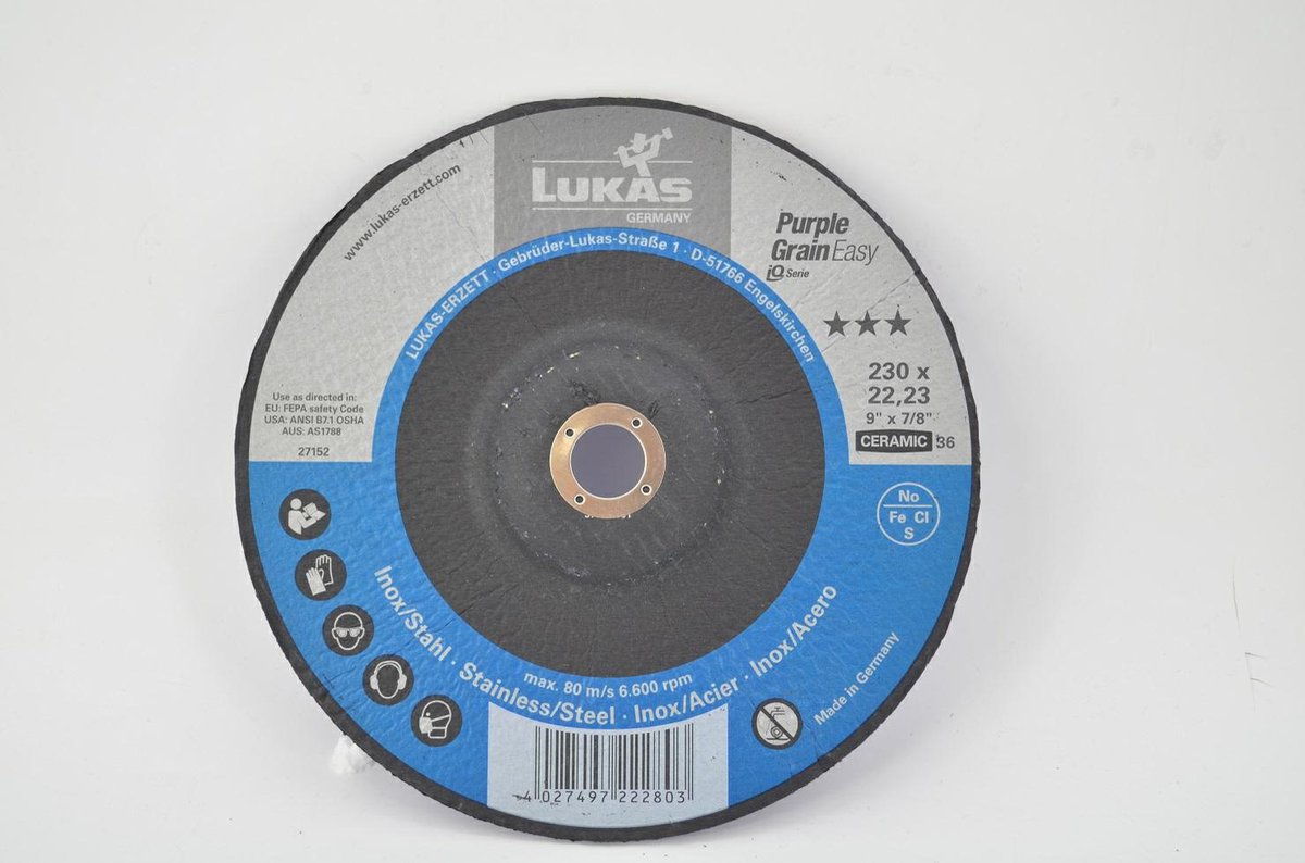 LUKAS-ERZETT A27612300361547 Set de disques abrasifs Diamètre 230 mm Grain=36 10 pc(s)