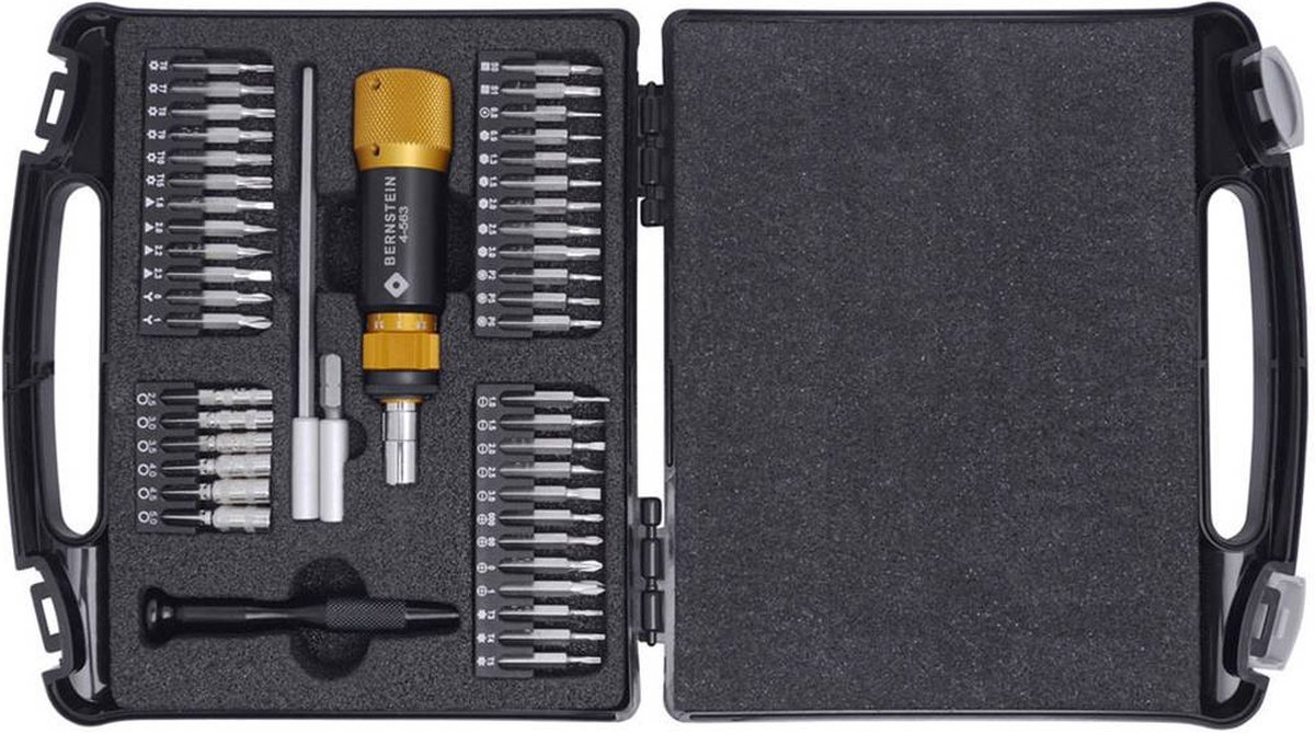BERNSTEIN Tools for Electronics Bernstein Werkzeugfabrik 4-930 Jeu dembouts 46 pièces 1/4 (6.3 mm)