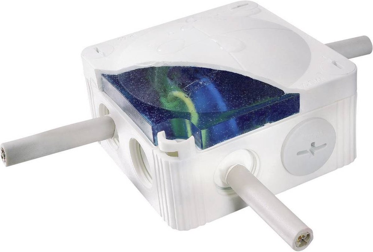Boîte de dérivation avec masse de scellement Wiska 10060457 (L x l x H) 85 x 85 x 51 mm gris IP68
