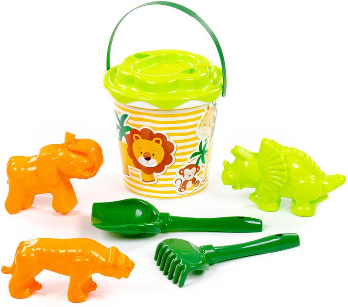 Cavallino Toys Safari XL Bucket Set with Sand Moulds 7pcs.