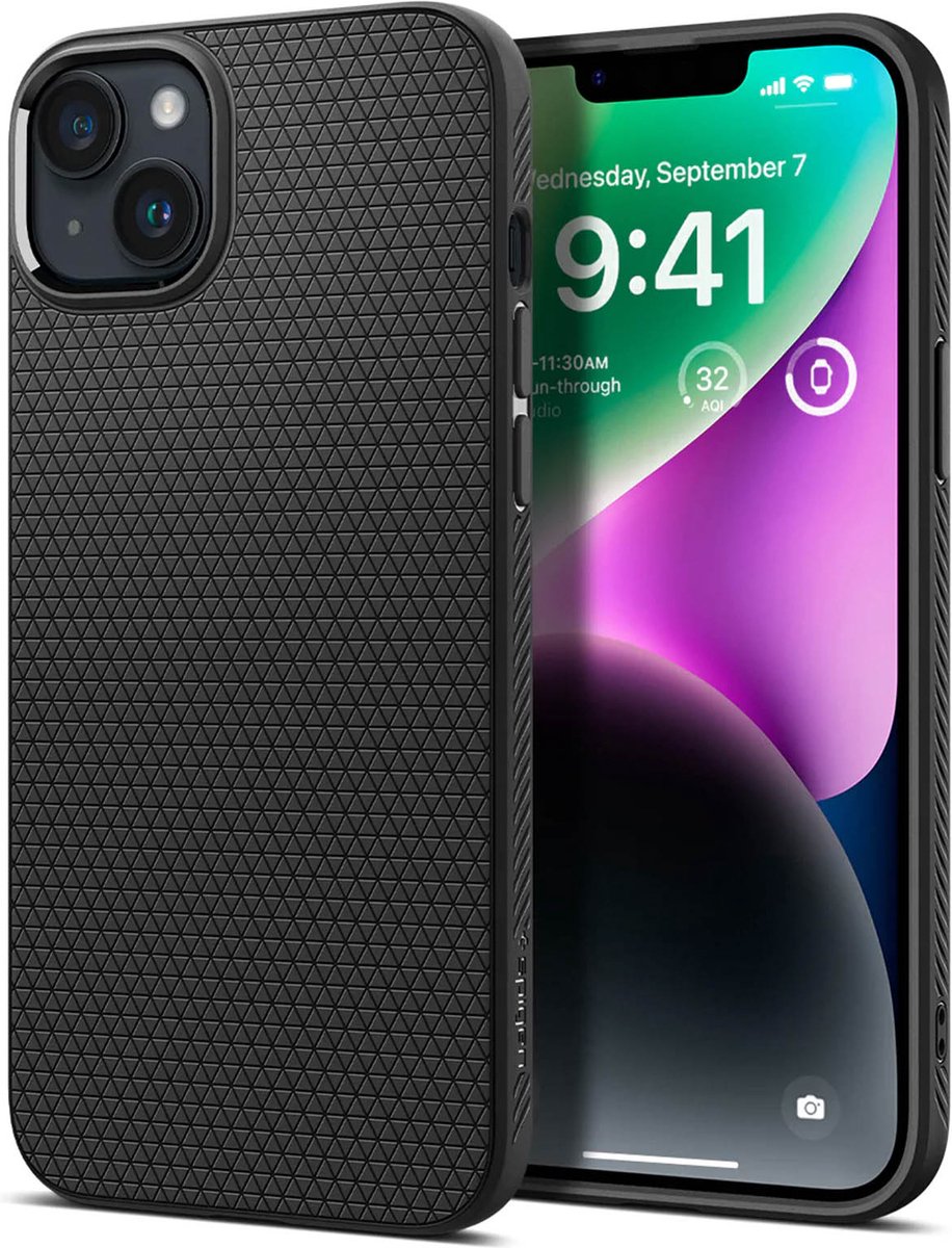 Spigen Liquid Air - matte black - iPhone 14