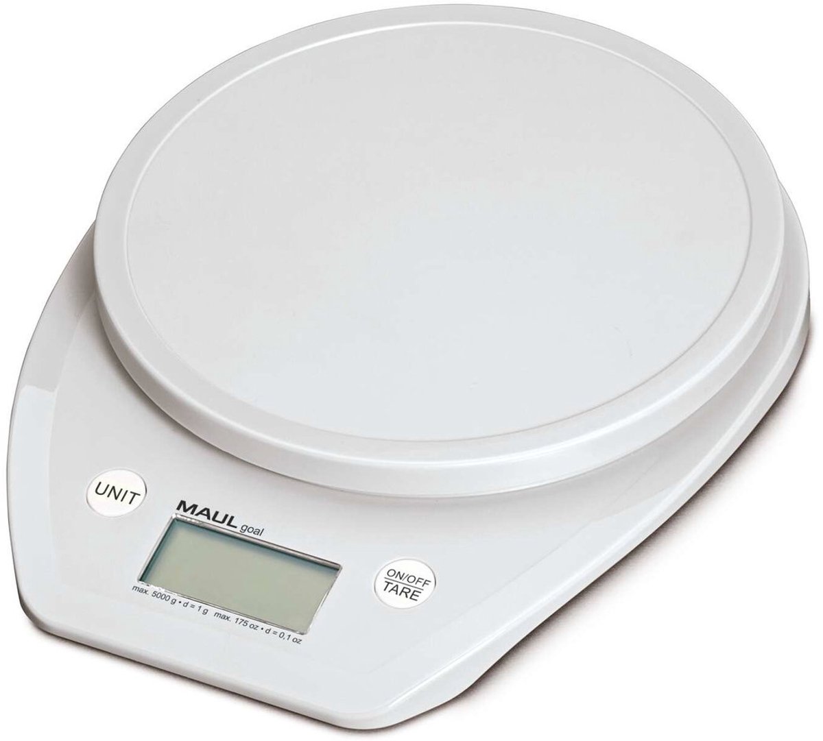 Maul 1646002 Pèse-lettre 1646002 Plage de pesée (max.) 5000 g Lisibilité 1 g à pile(s) blanc
