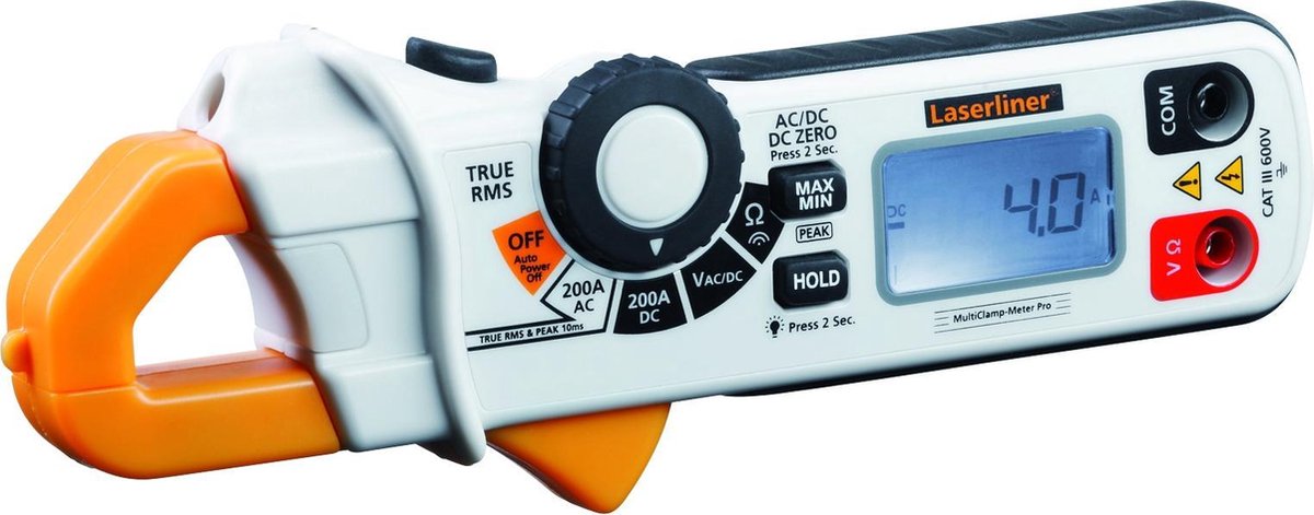 Pince ampèremétrique Laserliner MultiClamp-Meter Pro numérique avec rétroéclairage de lécran CAT III 600 V Affichage (nombre de points): 1999