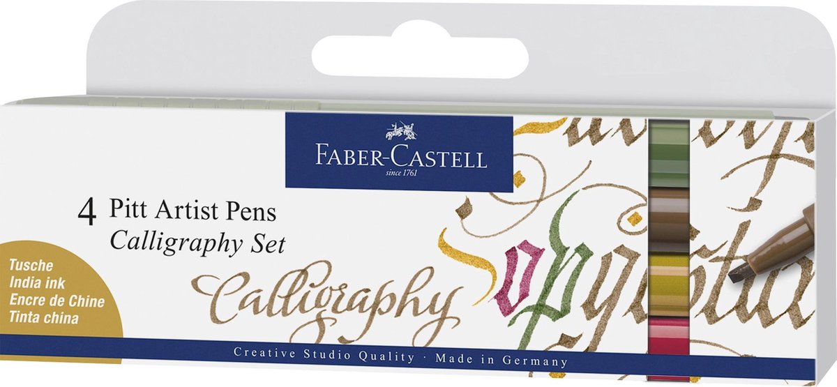 Faber-Castell Pitt artist pen Calligrafi sæt 4 ass