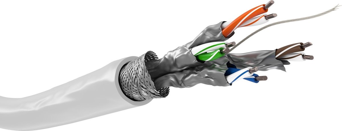Pro CAT 6 S/FTP (PiMF) - Hvid - 100m