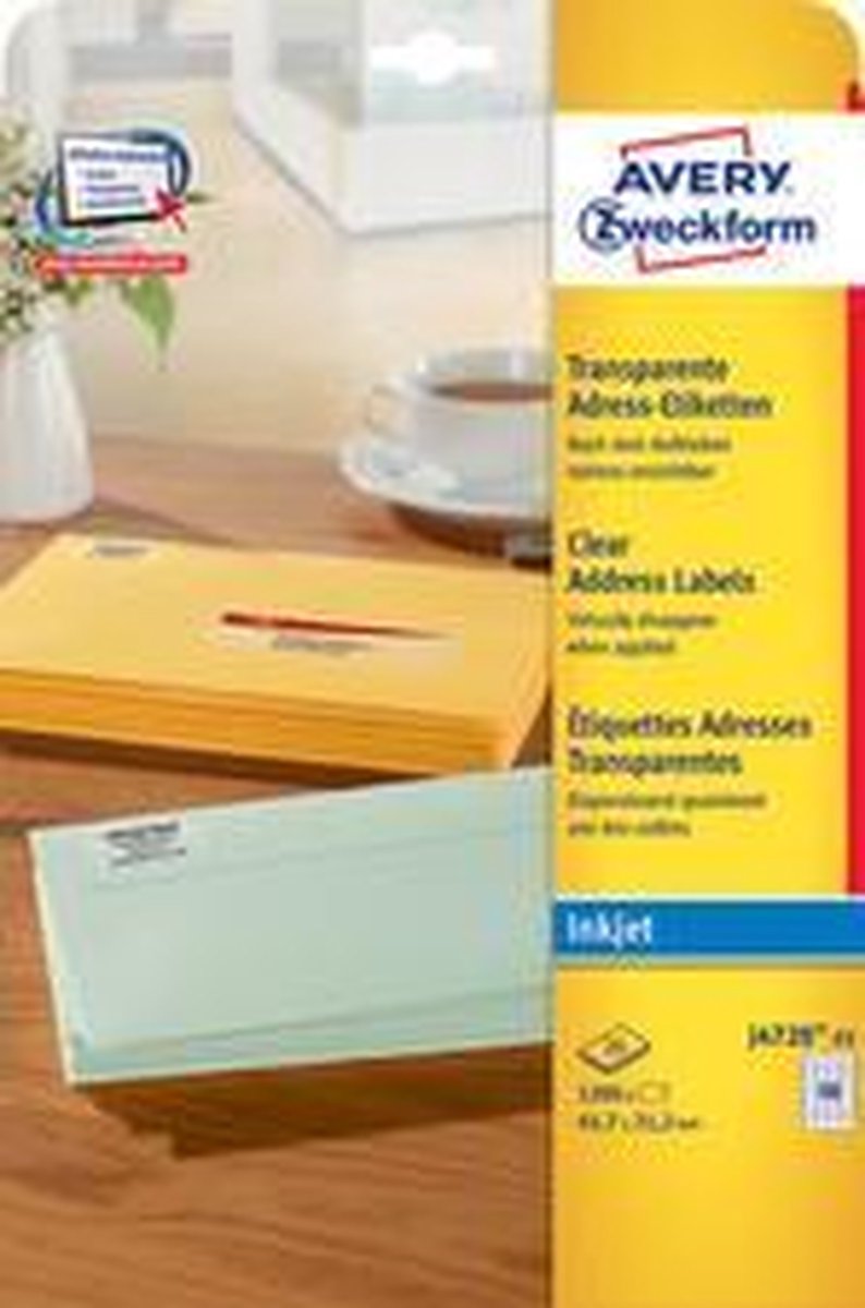 Avery - address labels - 525 label(s) - 63.5 x 38.1 mm