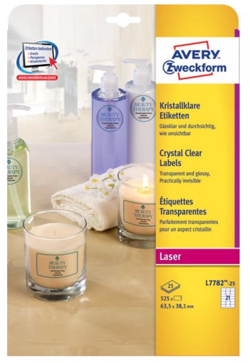 Avery L7782 - labels - 525 label(s) - 38.1 x 63.5 mm
