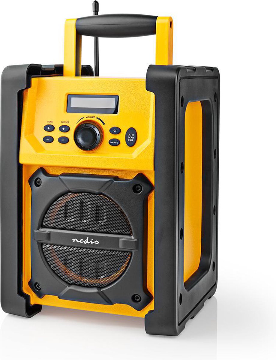 Nedis RDFM3100YW - jobsite radio - Bluetooth - FM - Mono