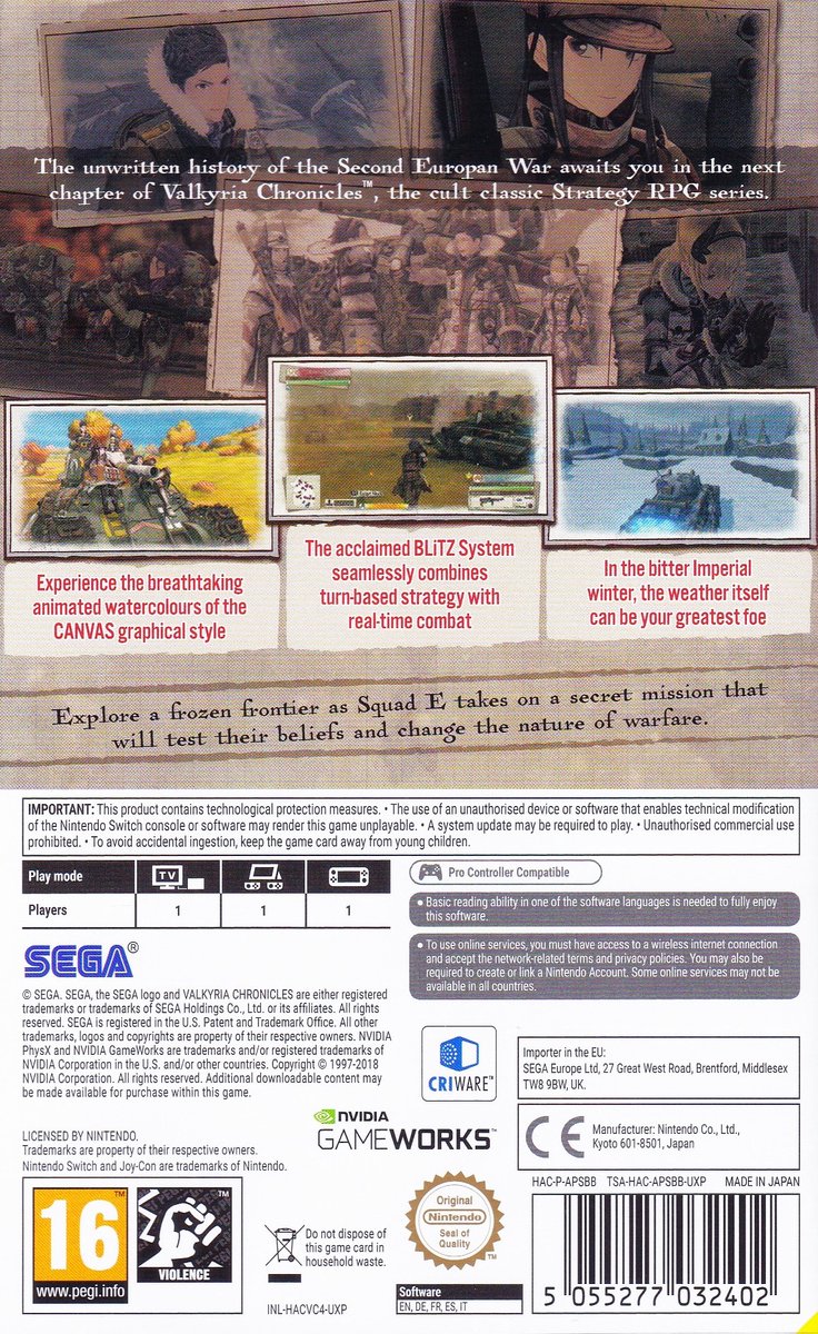Valkyria Chronicles 4 - Nintendo Switch - Strategi
