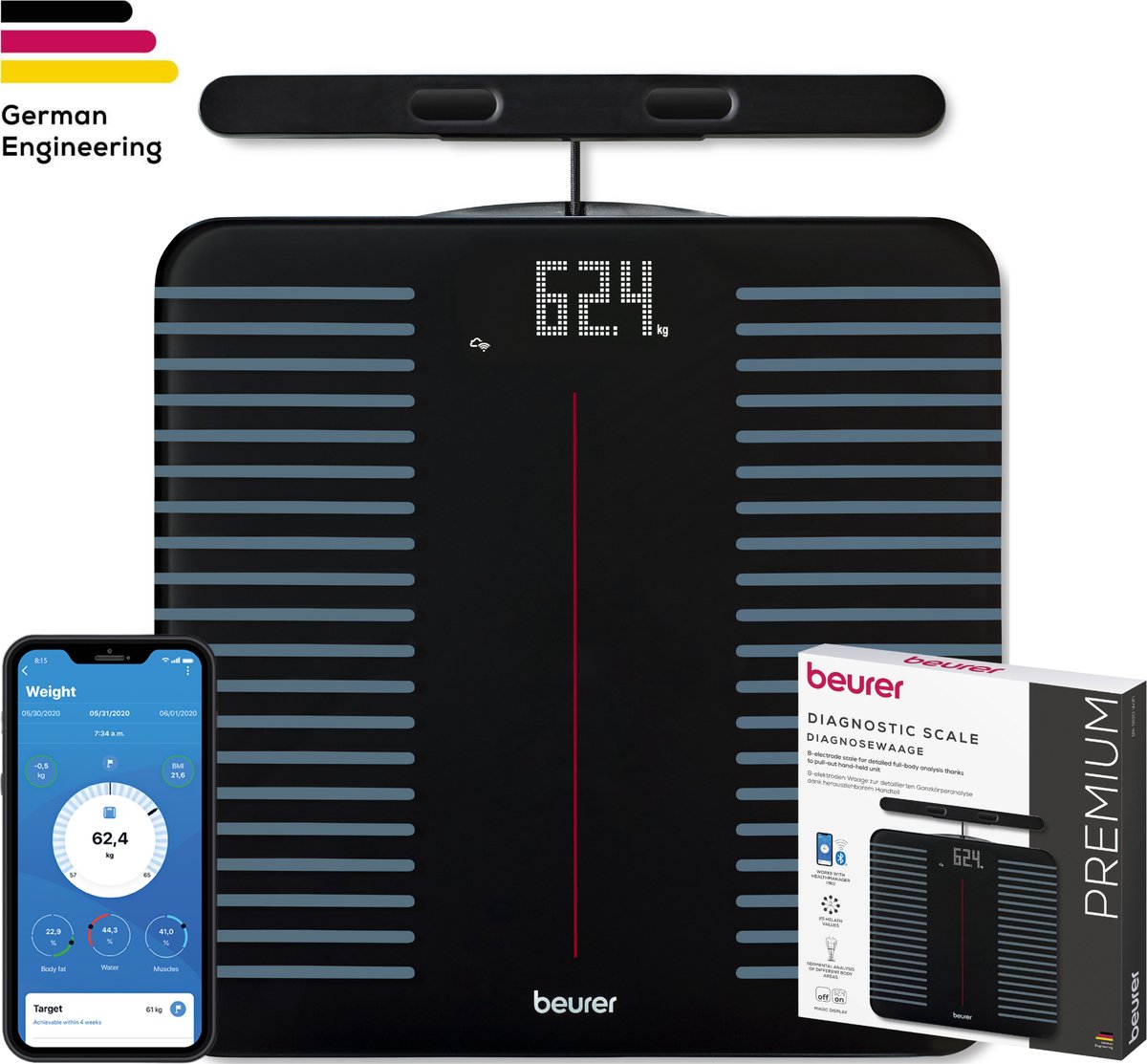 Beurer BF 990 WIFI Pèse-personne 10379 noir