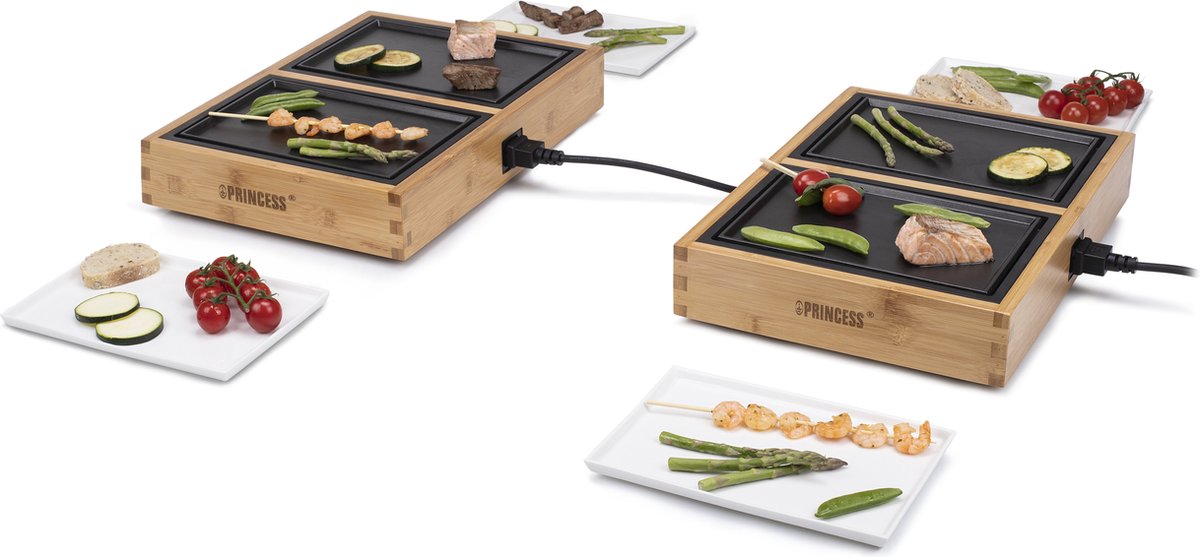 Princess 104040 électrique Barbecue de table noir, bambou