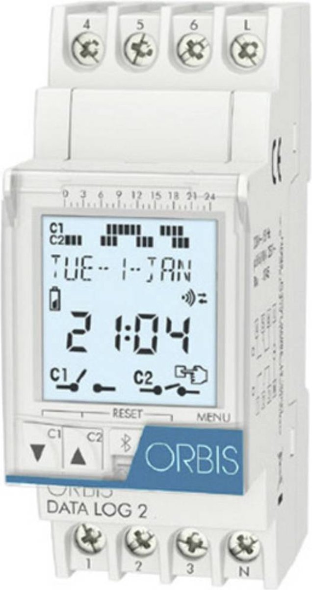 ORBIS Zeitschalttechnik DATA LOG 2 230 V Programmateur horaire pour rail numérique 250 V/AC
