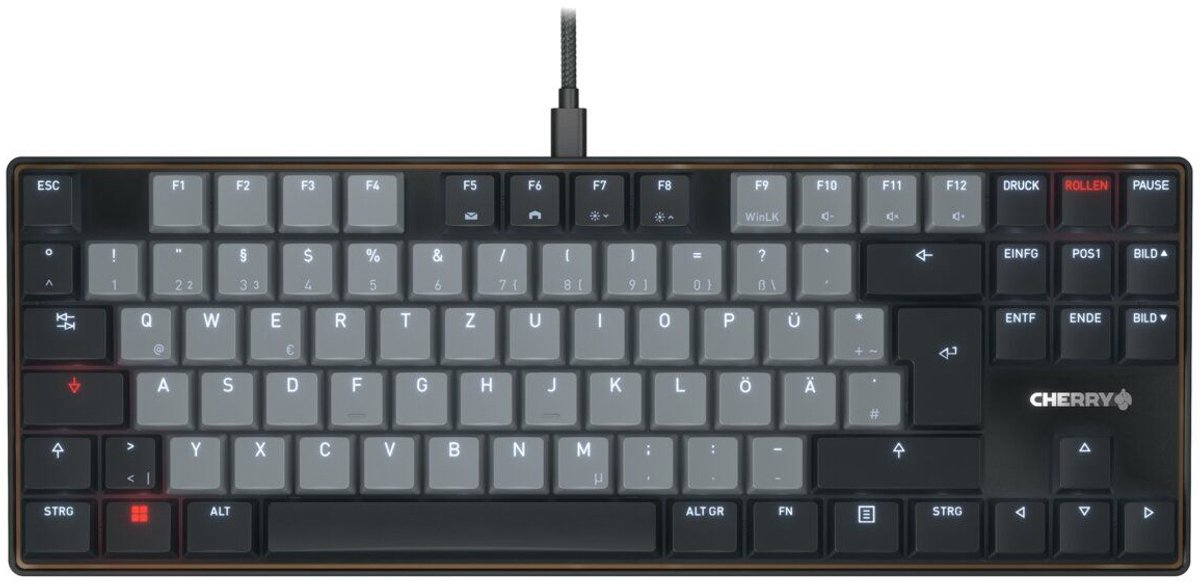 Cherry KC 500 MX LP - Tastatur - Tysk - Sort