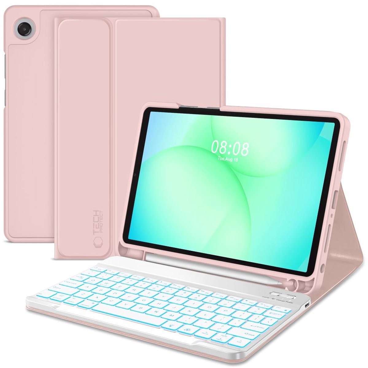 Tech-Protect SC Pen Case for Samsung Galaxy Tab A9+ / A11+ Plus 11.0 X210 / X215 / X216 / X230 / X235 / X236 - Pink