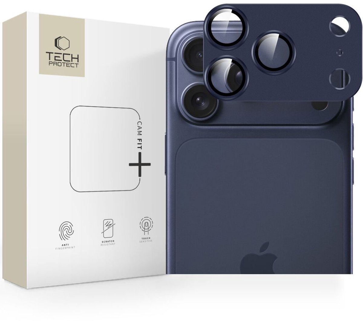 Tech-Protect Camfull Fit+ Lens Glass for iPhone 17 Pro - Navy Blue