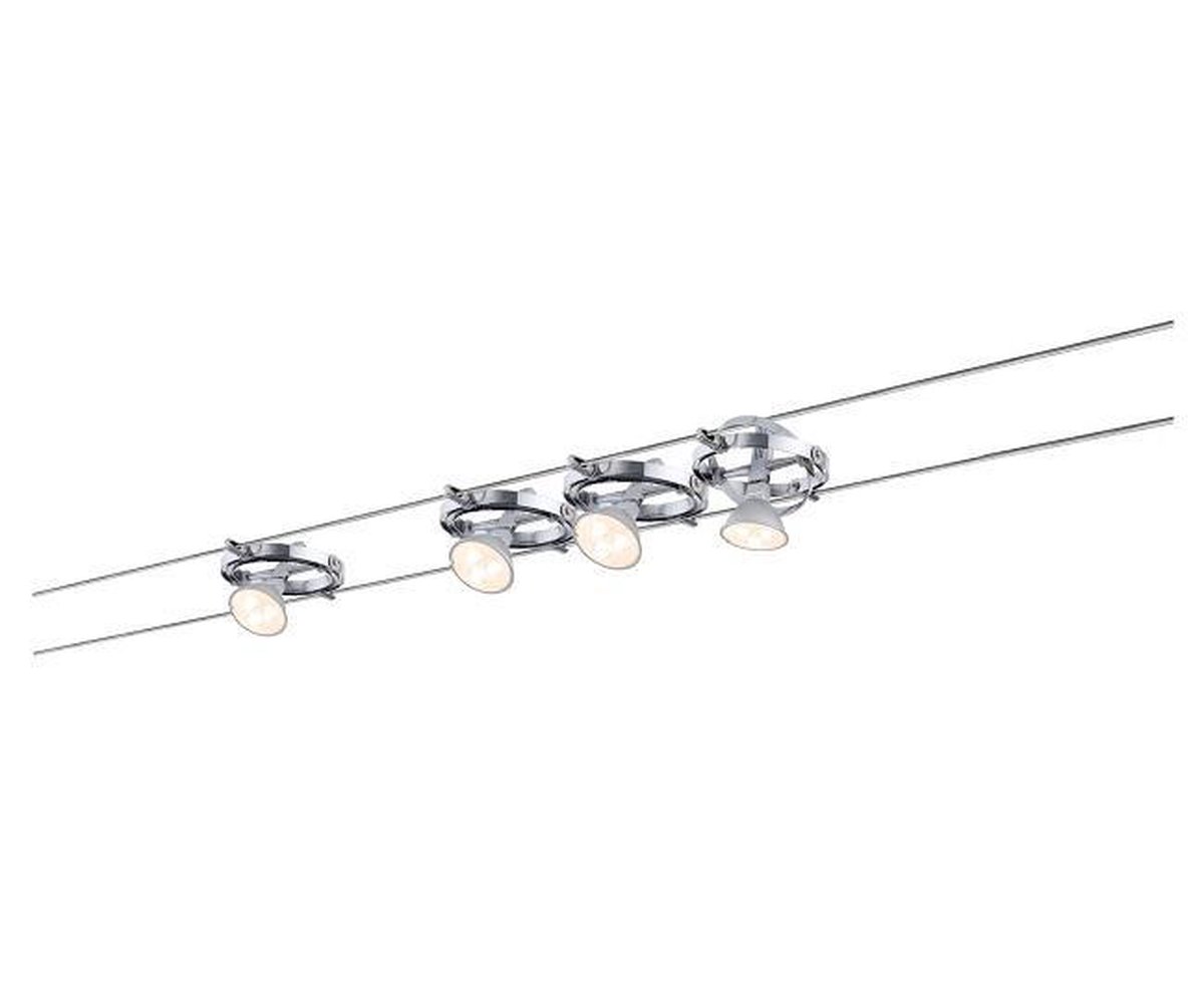 Paulmann Cardan 94144 Système de base pour éclairage sur câble GU5.3 40 W LED chrome, chrome (mat)