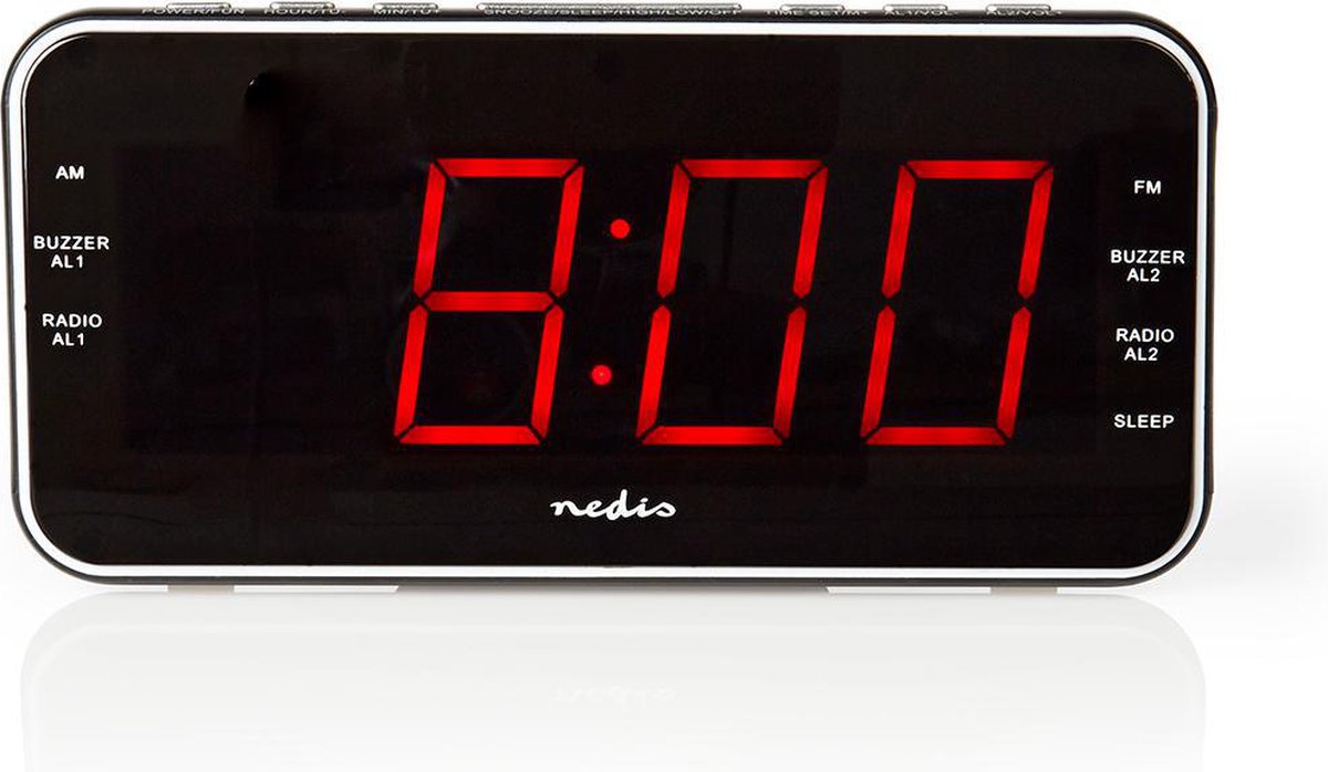 Nedis CLAR004BK - clock radio - AM/FM