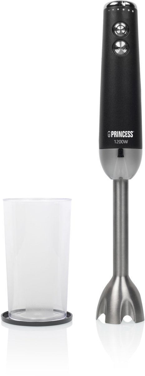 Princess 01.221229.01.001 Mixeur plongeant 1200 W noir, acier inoxydable