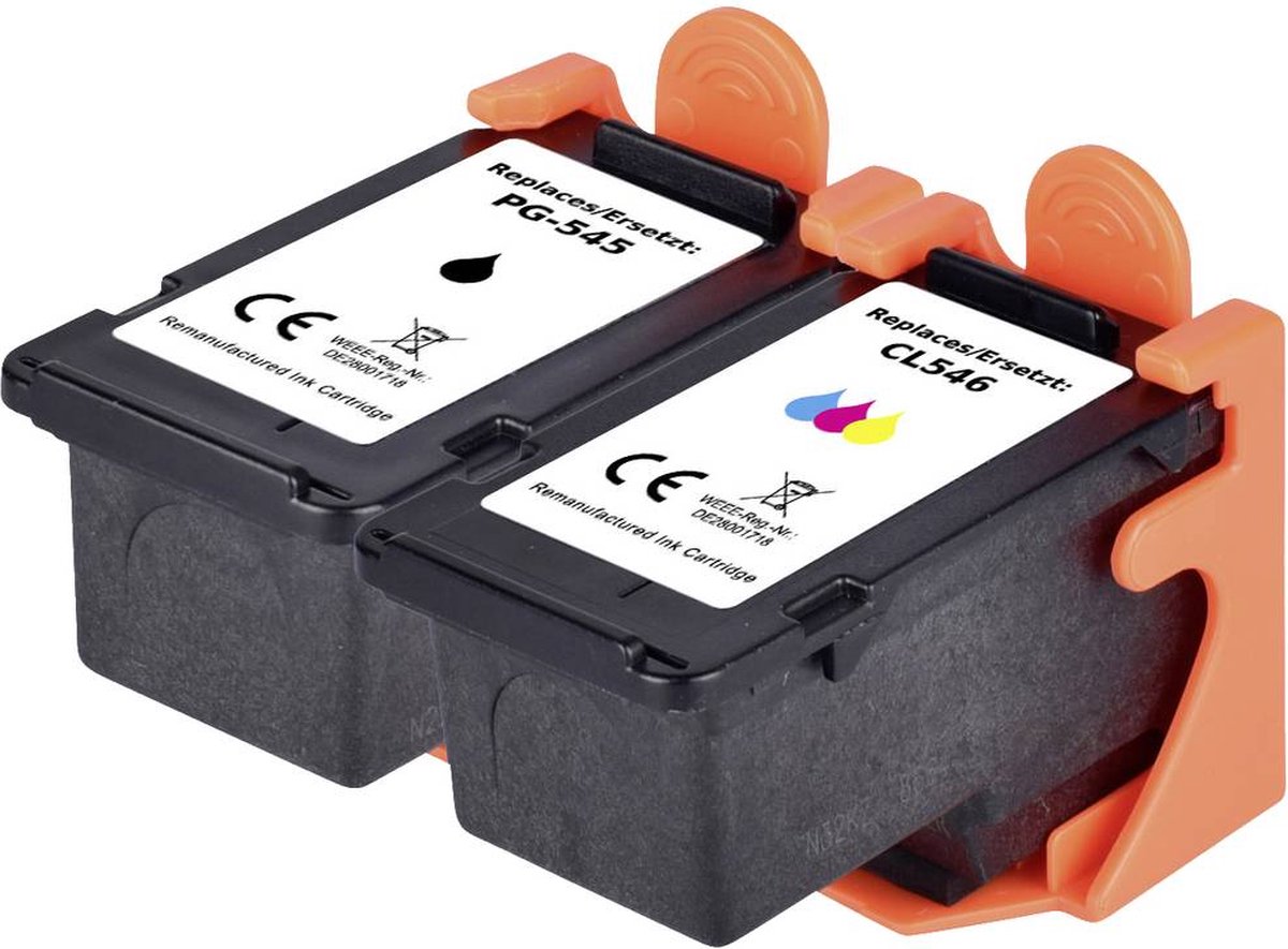 Renkforce Encre remplace Canon PG-545, CL-546 compatible pack bundle noir, cyan, magenta, jaune RF-5628896