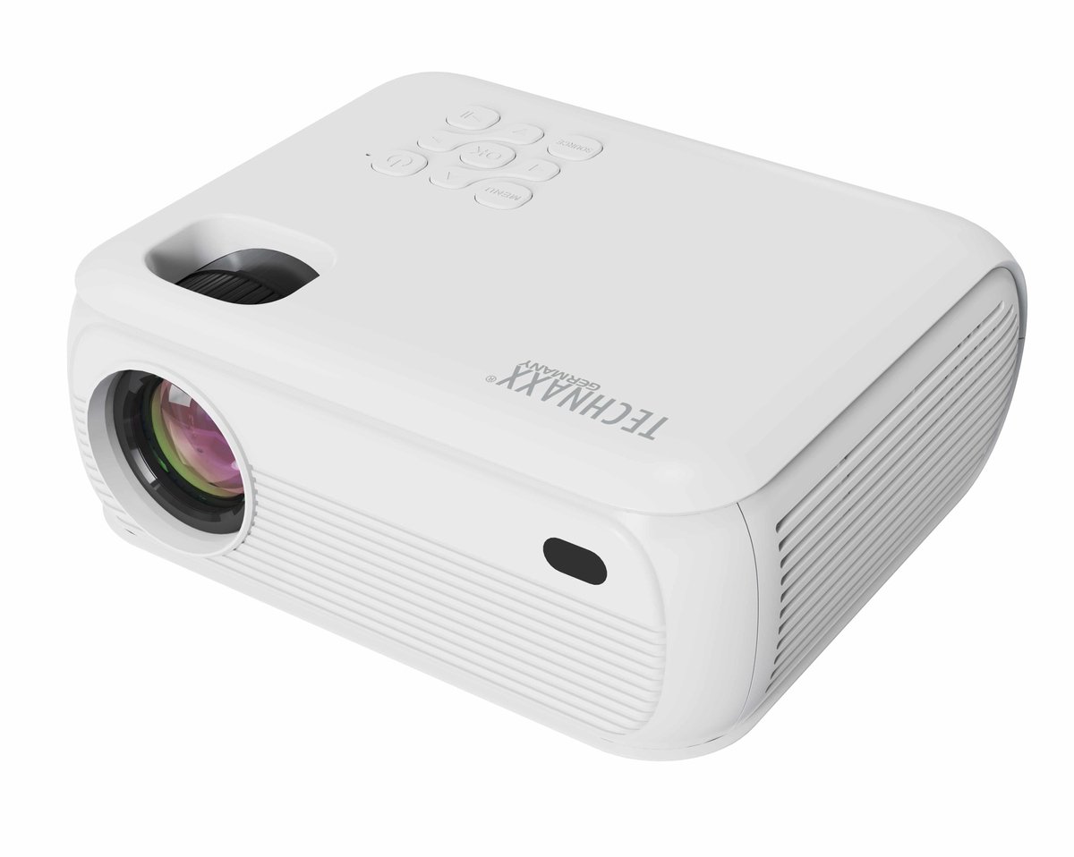 Technaxx Projecteur TX-332 LED 200 Lumen ANSI 1920 x 1080 Full HD haut-parleur intégré, DLNA, WiFi