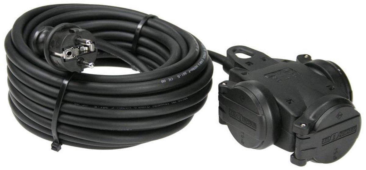AS Schwabe 60456 alimentation Rallonge 16 A noir 10.00 m H07RN-F 3G 1,5 mm²