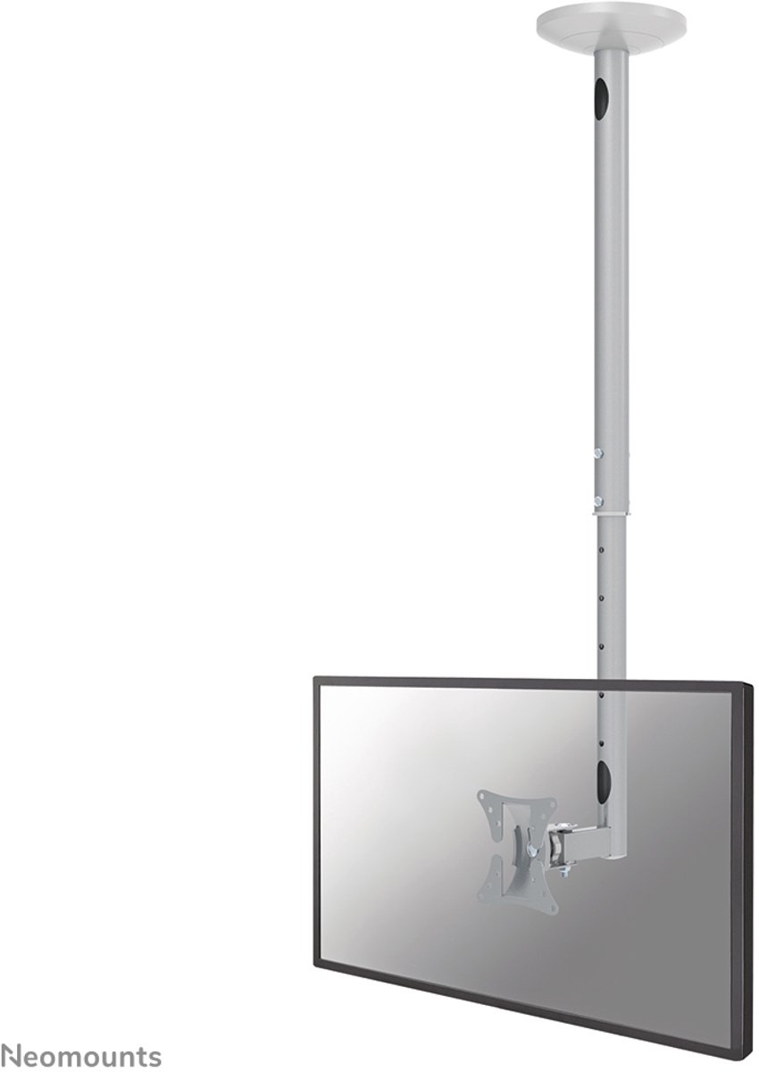 Support TV pour plafond Neomounts FPMA-C050SILVER 25,4 cm (10) - 76,2 cm (30) inclinable, mobile, réglable en hauteur argent