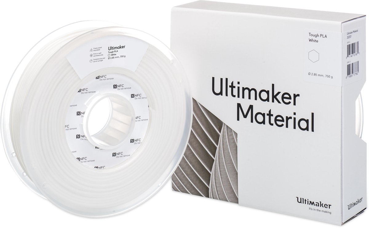 UltiMaker Filament Tough Tough PLA résiste aux chocs 2.85 mm blanc 750 g