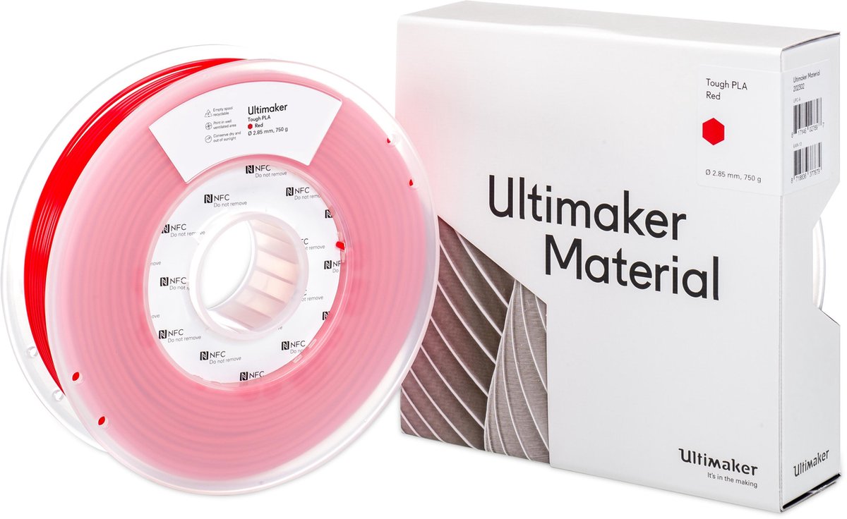 UltiMaker Filament Tough Tough PLA résiste aux chocs 2.85 mm rouge 750 g