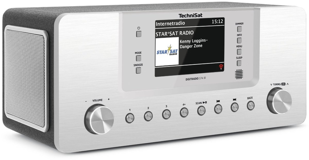 TechniSat Digitradio 574 IR Radio de table Internet DAB+, FM AUX, Bluetooth, radio internet, USB argent