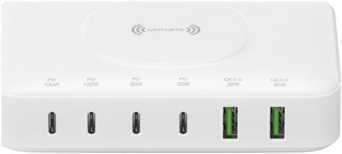 4smarts charging station - 7 in 1 - USB 24 pin USB-C - 100 Watt