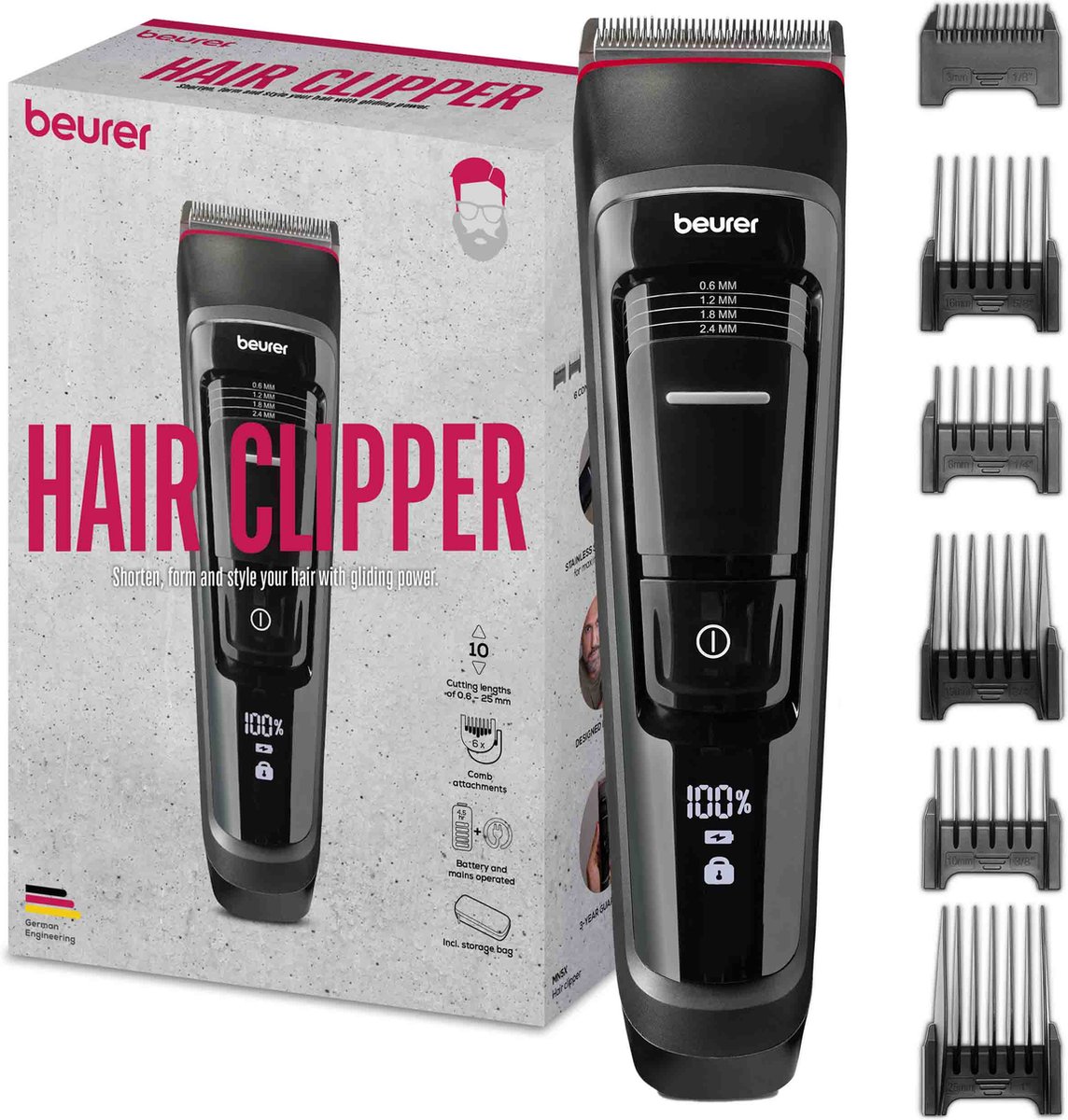 Beurer MN5X Haarschneider Tondeuse à cheveux fonction de chargement USB noir