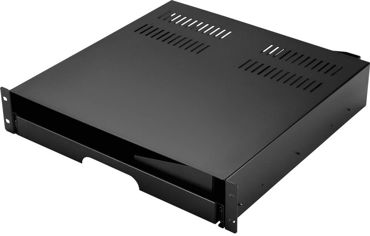 Renkforce RF-7112620 19 pouces Tiroir 2 UH extensible adapté à une baie de profondeur: à partir de 500 mm noir