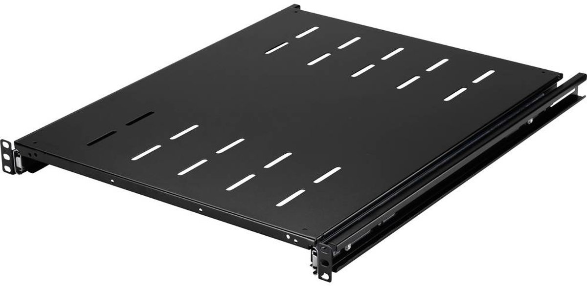 Renkforce RF-7112942 19 pouces Plaque de sol 1 UH extensible adapté à une baie de profondeur: à partir de 500 mm noir