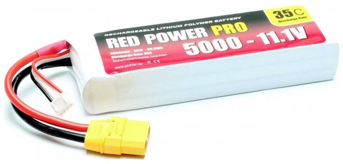 Red Power Pack de batterie (LiPo) 11.1 V 5000 mAh Nombre de cellules: 3 35 C Softcase XT90