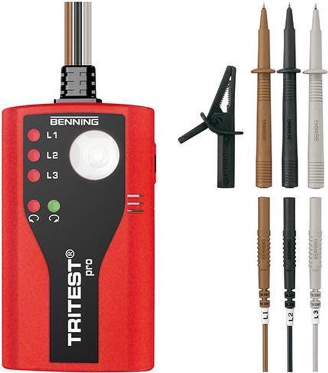 Appareil de mesure du champ rotatif Benning TRITEST pro CAT III 300 V LED